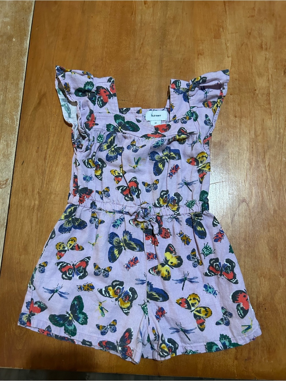 Old Navy Pink Butterfly Print Romper